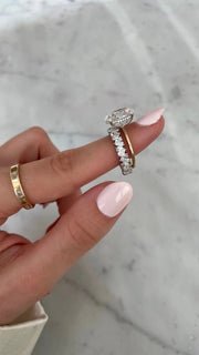 Heart Shaped Moissanite Full Eternity Diamond Wedding Band for Women Mapple Gems